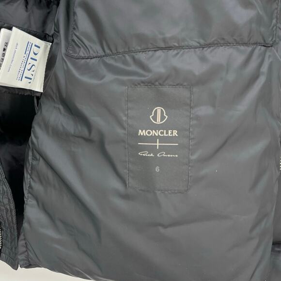 Moncler x Rick Owens | NWT Cyclopic Shearling-Trimmed Down Puffer Jacket 3 US L - Picture 11 of 16